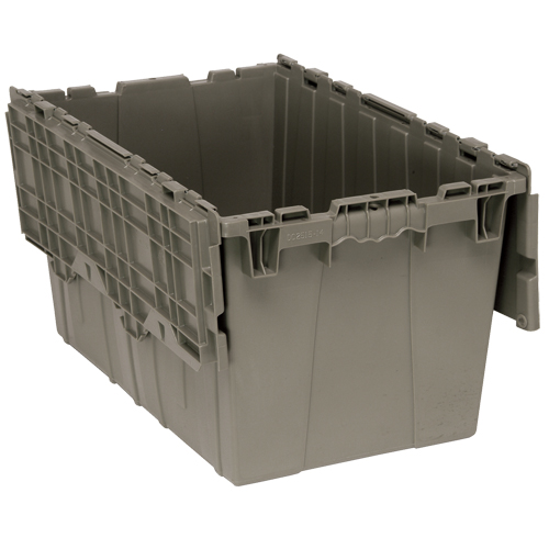 Attached-Top Distribution Container, 16-1/4" x 25-3/8" x 14-1/8", Grey Brunswick Fyr & Safety