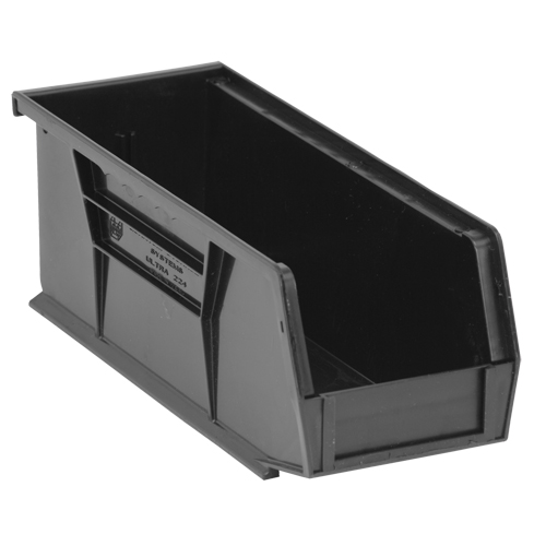 Environmentally Friendly Recycled Bin, 4.125"/3-3/16" W x 3-3/4" H x 10-7/8"/10.875" D, Black Brunswick Fyr & Safety