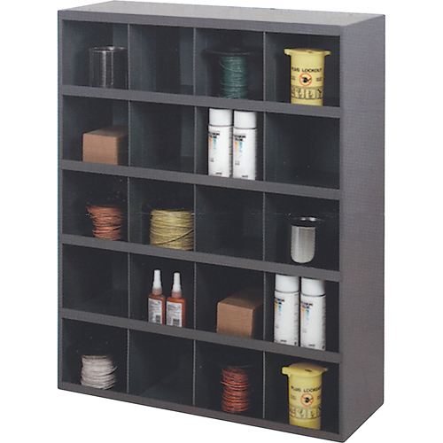 Storage Bin Cabinets, Steel, 20 Drawers, 33-3/4" x 12" x 42", Grey Brunswick Fyr & Safety