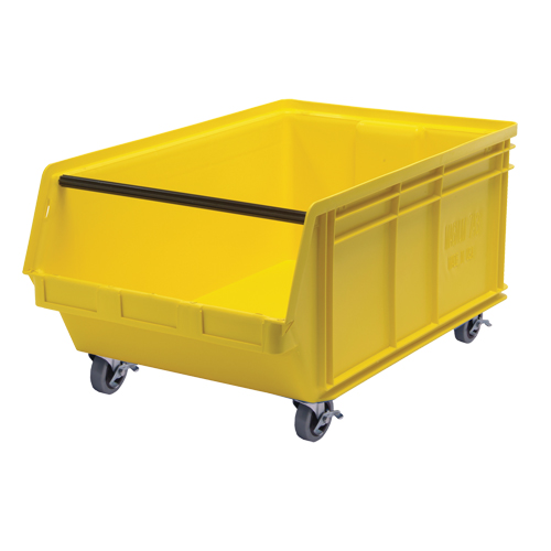 Mobile MAGNUM Bin, 14-7/8" H x 18-3/8" W x 29" D, 150 lbs. Capacity, Yellow Brunswick Fyr & Safety