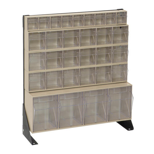 Tip-Out Bins Stand, 23-5/8" W x 8" D x 28" H, 31 Drawers Brunswick Fyr & Safety