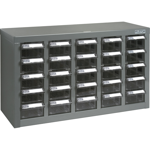 KPC-600 Parts Cabinet, Galvanized Steel, 25 Drawers, 23-1/10" x 8-7/10" x 13-4/5", Grey Brunswick Fyr & Safety