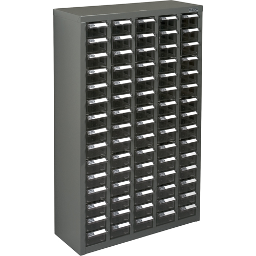 KPC-600 Parts Cabinet, Galvanized Steel, 75 Drawers, 23-1/10" x 8-7/10" x 36-9/10", Grey Brunswick Fyr & Safety
