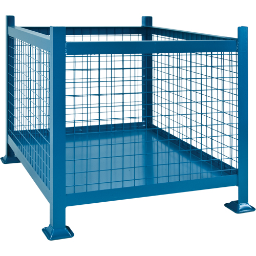 Bulk Stacking Containers, 34.5" W x 40.5" D x 30" H, 3000 lbs. Capacity Brunswick Fyr & Safety