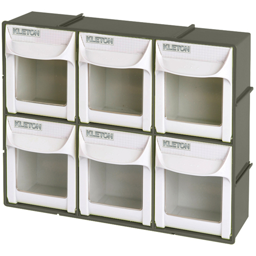 Bac basculant robuste, 11-3/4" la x 3-1/2" p x 9-3/4" h, 6 tiroirs Brunswick Fyr & Safety