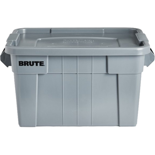 Bac de stockage Brute avec couvercle, 27,88” p x 17,38” la x 15,13” h, Capacit&eacute; 160 lb, Gris Brunswick Fyr & Safety