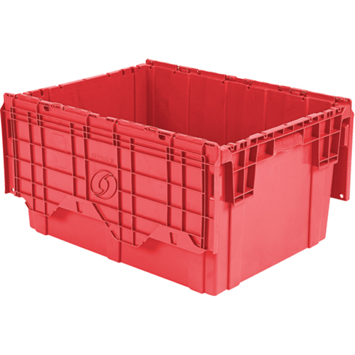 Flipak Polyethylene Plastic (PE) Distribution Containers, 27.9" x 20.9" x 15.2", Red Brunswick Fyr & Safety