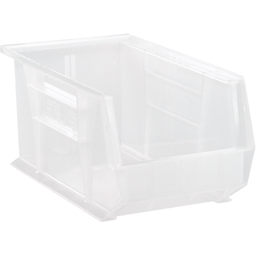 Bac transparent ultra empilable & suspendable, 8-1/4" la, 7" h x 14-3/4" p, Transparent Brunswick Fyr & Safety