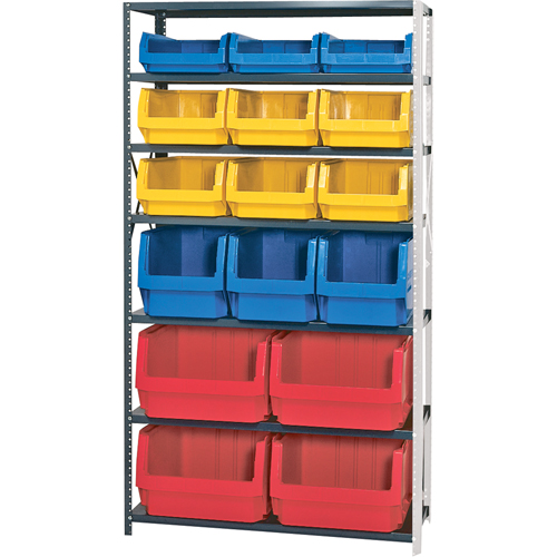 &eacute;l&eacute;ment de rayonnage avec bacs empilables, Acier, Bac Magnum, Capacit&eacute; 650 lb, 42" la x 76" h Brunswick Fyr & Safety