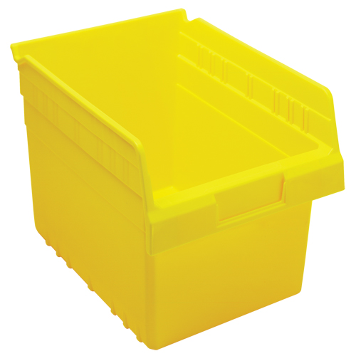 Store-Max Shelf Bins, 8-3/8" W x 8" H x 11-5/8" D, Yellow, 44 lbs. Capacity Brunswick Fyr & Safety