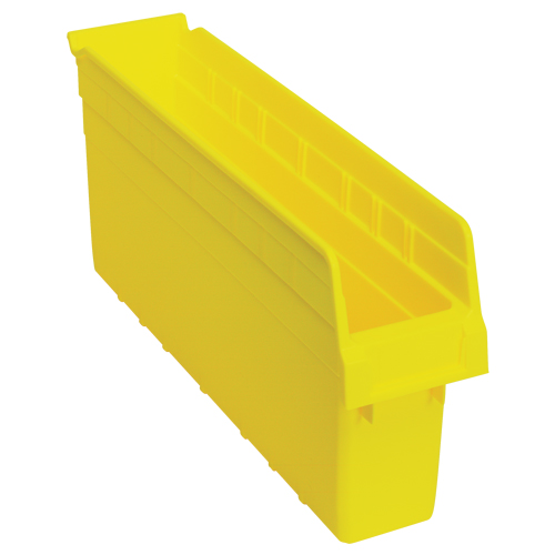 Store-Max Shelf Bins, 4-3/8" W x 8" H x 17-7/8" D, Yellow, 56 lbs. Capacity Brunswick Fyr & Safety