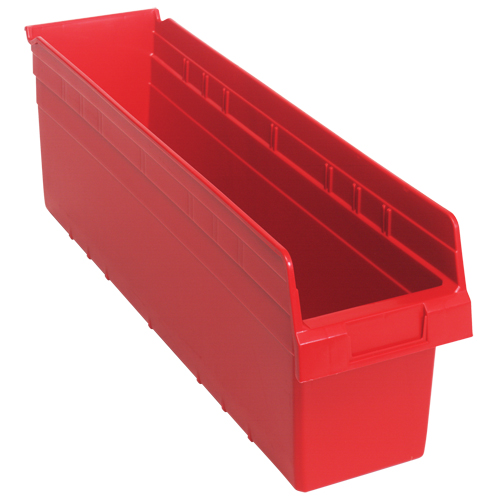 Bacs pour &eacute;tag&egrave;re Store-Max, 6-5/8" la x 8" H x 23-5/8" p, Rouge, Capacit&eacute; 68 lb Brunswick Fyr & Safety