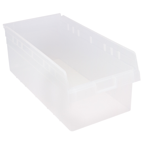 Bacs pour &eacute;tag&egrave;re Store-Max, 11-1/8" la x 8" H x 23-5/8" p, Transparent, Capacit&eacute; 68 lb Brunswick Fyr & Safety