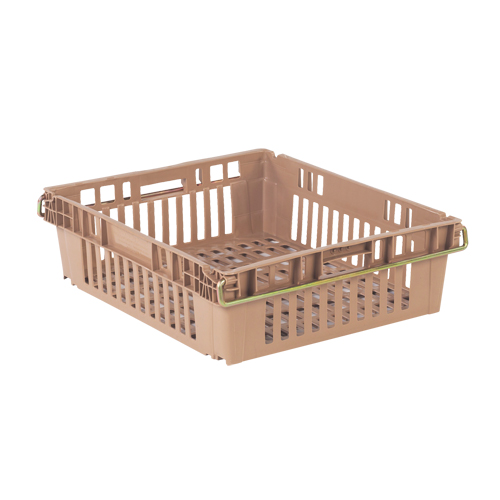 Contenant en plastique empilable Stack-N-Nest pour l'agriculture, 20,3" x 24" x 6,8", Beige Brunswick Fyr & Safety