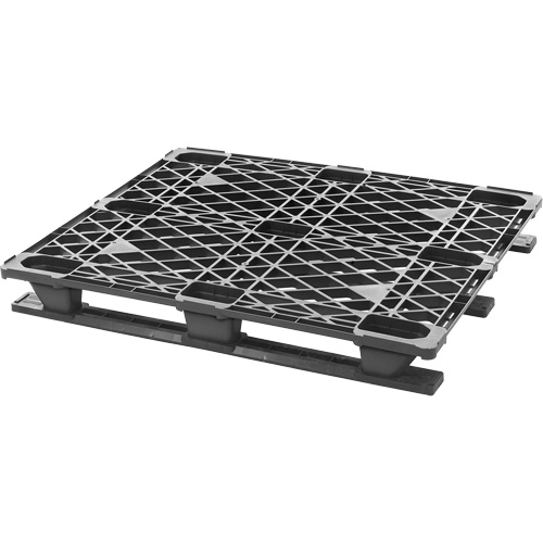 Stackable Plastic Pallet, 4-Way Entry, 48" L x 40" W x 5-3/5" H Brunswick Fyr & Safety