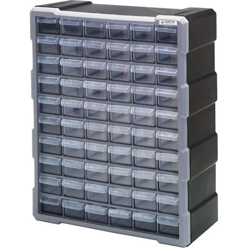Armoire &agrave; tiroir, Plastique, 60 tiroirs, 15" x 6-1/4" x 18-3/4", Noir Brunswick Fyr & Safety