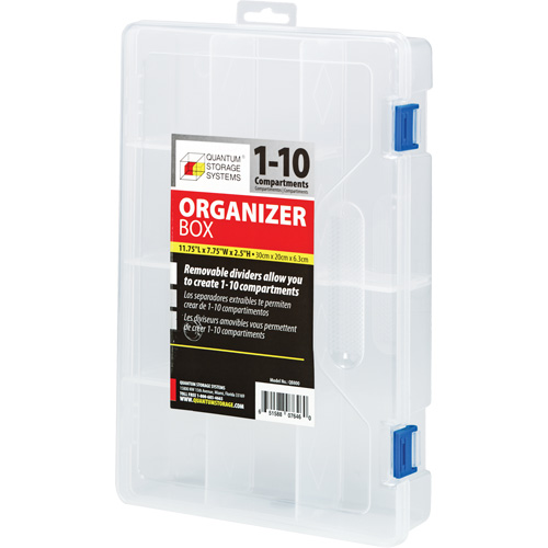 Boîte &agrave; compartiments en plastique, 7,75" la x 11,75" p x 2,2" h, 10 compartiments Brunswick Fyr & Safety