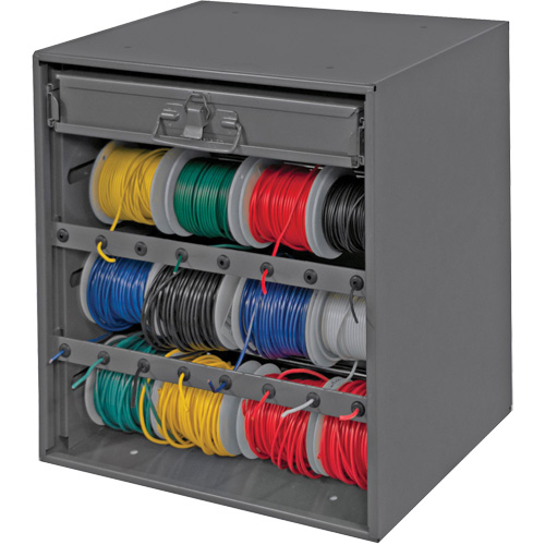 Wire and Terminal Storage Cabinet, Steel, 1 Drawers, 15-9/16" x 11-7/8" x 16-3/8", Grey Brunswick Fyr & Safety