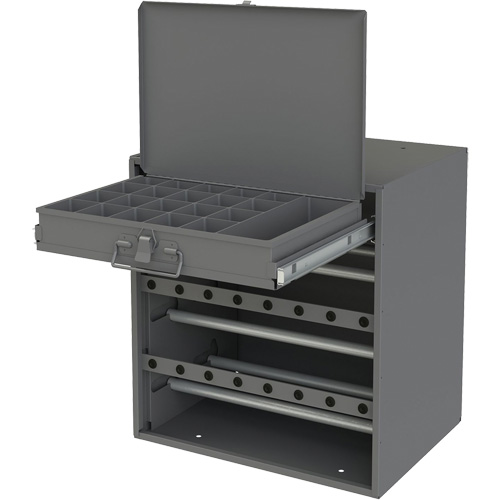 Wire and Terminal Storage Cabinet, Steel, 1 Drawers, 15-9/16" x 11-7/8" x 16-3/8", Grey Brunswick Fyr & Safety
