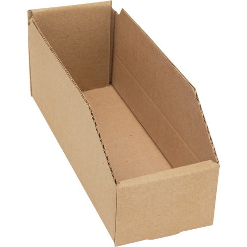 Deep Corrugated Parts Bins, 3-3/4" W x 11-1/4" D x 4-1/2" H, Beige Brunswick Fyr & Safety