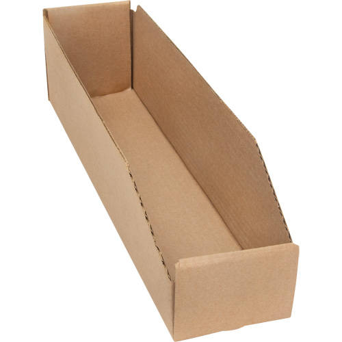 Boîtes profondes en carton ondul&eacute;, 3-3/4" la x 17-1/4" p x 4-1/2" h, Beige Brunswick Fyr & Safety