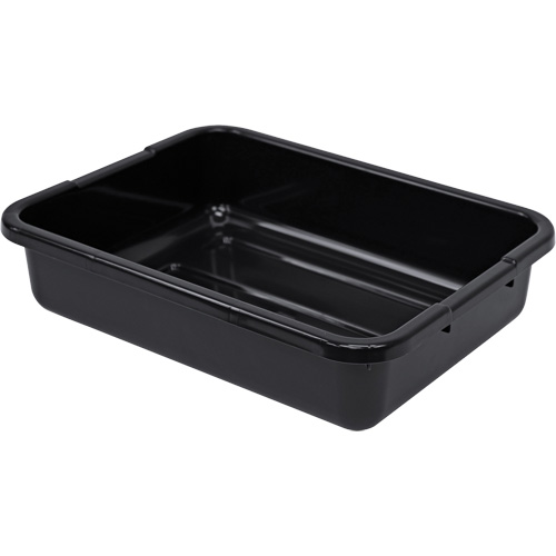 All-Purpose Ribbed-Bottom Storage Tub, 5" H x 15" D x 21" L, Plastic, Black Brunswick Fyr & Safety