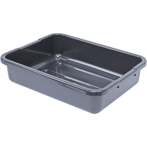 All-Purpose Ribbed-Bottom Storage Tub, 5" H x 15" D x 21" L, Plastic, Grey Brunswick Fyr & Safety