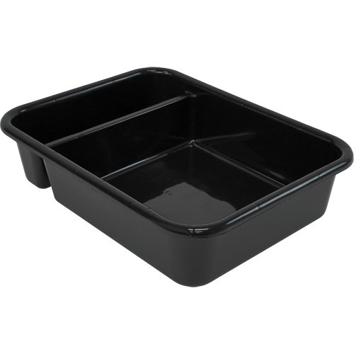 All-Purpose Compartmentalized Storage Tub, 7" H x 15" D x 20" L, Plastic, Black Brunswick Fyr & Safety