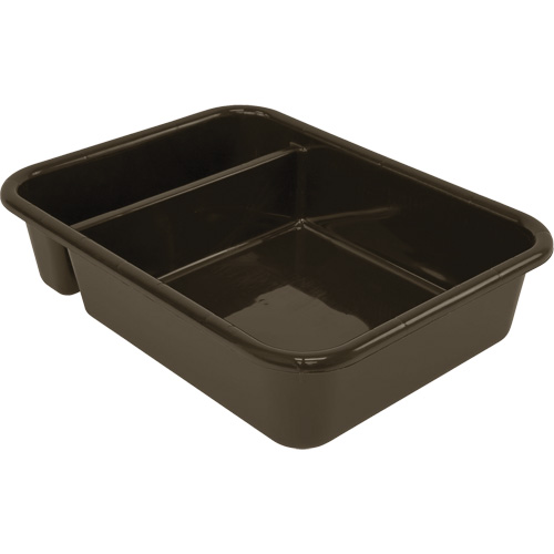 All-Purpose Compartmentalized Storage Tub, 5" H x 15" D x 20" L, Plastic, Brown Brunswick Fyr & Safety