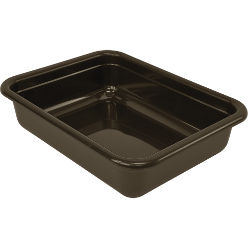 Bac d'entreposage tout usage &agrave; fond plat, 5" ha x 17" p x 22" lo, Plastique, Brun Brunswick Fyr & Safety