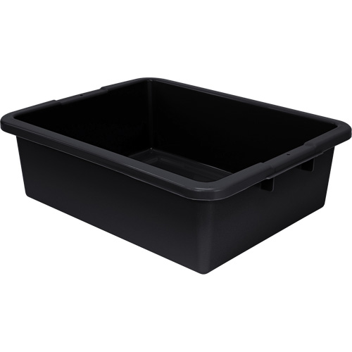 Bac d'entreposage tout usage &agrave; fond rainur&eacute;, 7" ha x 17" p x 22" lo, Plastique, Noir Brunswick Fyr & Safety