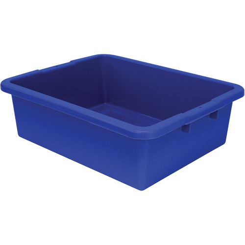 Bac d'entreposage tout usage &agrave; fond rainur&eacute;, 7" ha x 17" p x 22" lo, Plastique, Bleu Brunswick Fyr & Safety
