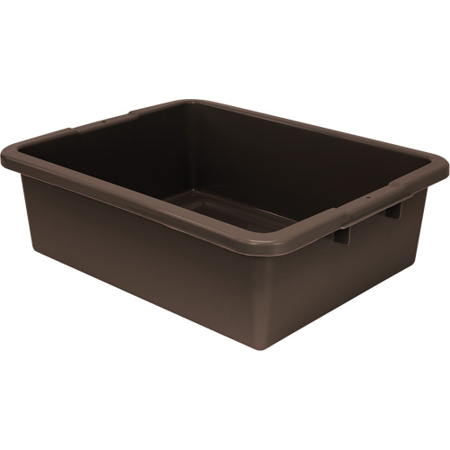 All-Purpose Ribbed-Bottom Storage Tub, 7" H x 17" D x 22" L, Plastic, Brown Brunswick Fyr & Safety