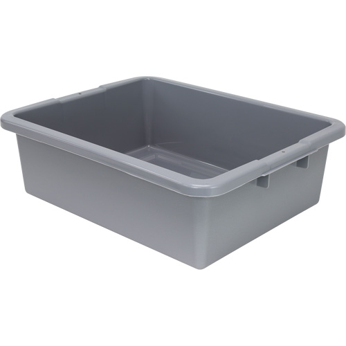 All-Purpose Ribbed-Bottom Storage Tub, 7" H x 17" D x 22" L, Plastic, Grey Brunswick Fyr & Safety