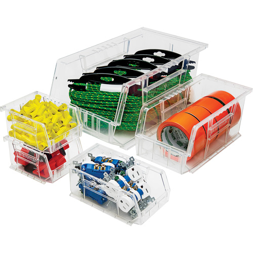 Bacs tr&egrave;s transparents Ultra, 5-1/2" la, 5" h x 10-7/8" p, Transparent Brunswick Fyr & Safety