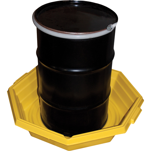 Drums-up Trays, 37.5" L x 37.5" W x 7.5" H, 20 US gal. Spill Capacity Brunswick Fyr & Safety