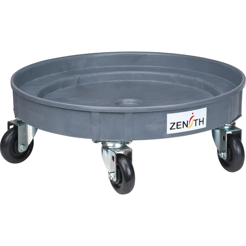 Leak Containment Drum Dolly, 24.25" dia. X 8.625" H, 1.5 US Gal. Spill Cap. Brunswick Fyr & Safety