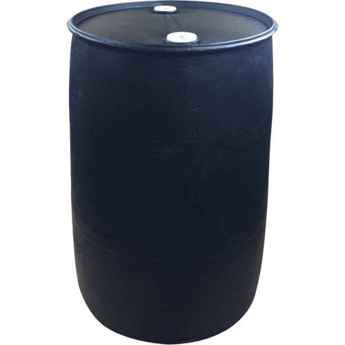 Polyethylene Drums, 55 US gal (45 imp. gal.), Closed Top, Black Brunswick Fyr & Safety