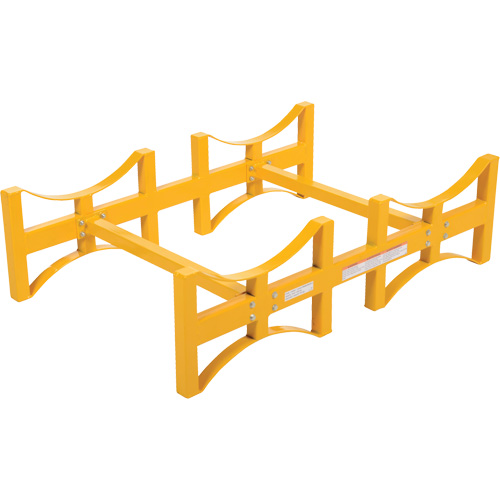 Porte-barils empilable en acier, 2 barils, Capacit&eacute; de 1600 lb, 45-1/2" la x 29-7/8" p x 12-3/4" h Brunswick Fyr & Safety