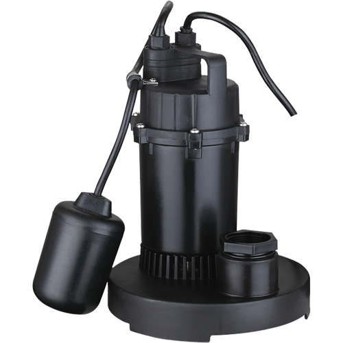 Thermoplastic Submersible Sump Pump, 2560 GPH, 115 V, 4.6 A, 1/3 HP Brunswick Fyr & Safety