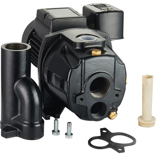 Pompe &agrave; jet en fonte &agrave; double tension transformable, 115 V/230 V, 1100 gal./h, 1/2 CV Brunswick Fyr & Safety