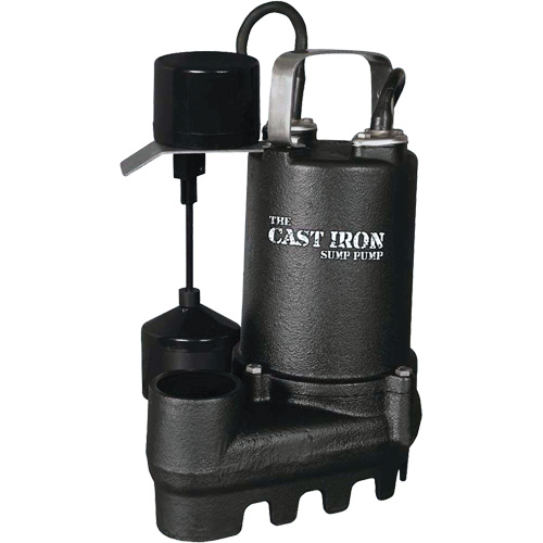 Cast Iron Submersible Sump Pump with Vertical Float Switch, 67 GPM, 33 V, 5 A, 1/3 HP Brunswick Fyr & Safety