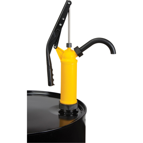 Pompe &agrave; baril de type levier, Polypropyl&egrave;ne, 14 oz/course, Pour barils de 5-55 gal. Brunswick Fyr & Safety