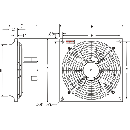 All Purpose Wall Fans, Commercial, 18" Dia., 2 Speeds Brunswick Fyr & Safety