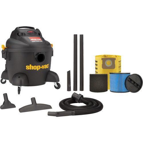 Aspirateur d'atelier s&eacute;rie entrepreneur, Secs-humides, 3,5 CV, 6 gal. US (22,7 litres) Brunswick Fyr & Safety