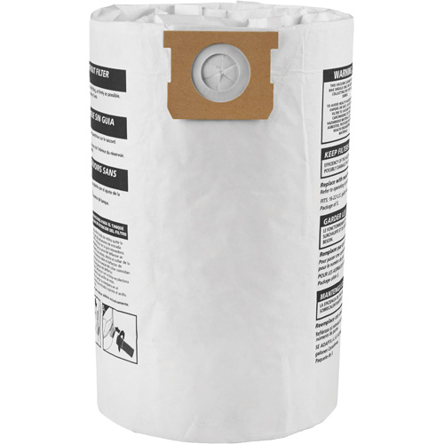 Sacs filtrants pour d&eacute;bris secs jetables de type G, 15 - 22 gal US Brunswick Fyr & Safety