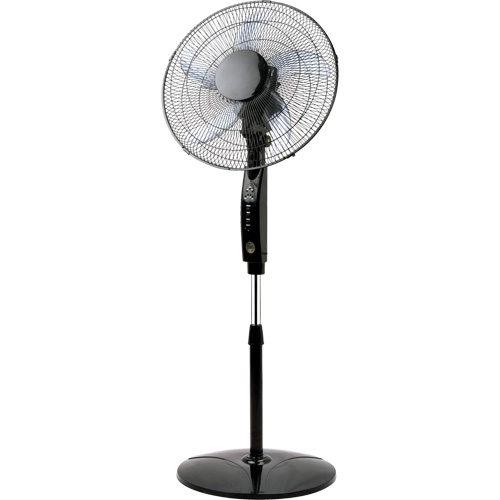 Ventilateur oscillant sur pied avec t&eacute;l&eacute;commande, Commercial, 3 Vitesses, Diam&egrave;tre de 16" Brunswick Fyr & Safety