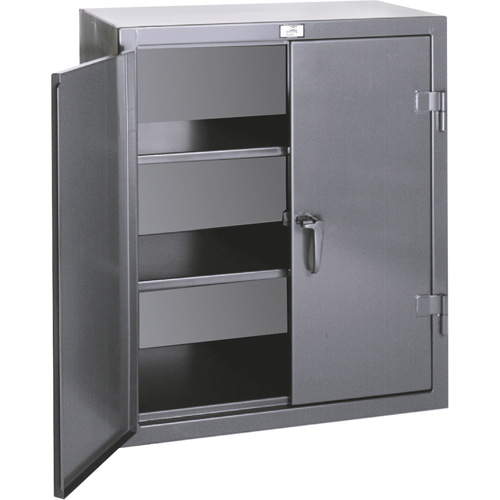 Counter Top Storage Cabinets, Steel, 2 Shelves, 42" H x 36" W x 20" D, Grey Brunswick Fyr & Safety