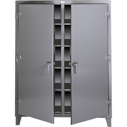 Armoires &agrave; double rangement, Acier, 8 Tablettes, 72" h x 72" la x 24" P, Gris Brunswick Fyr & Safety