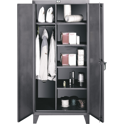 Armoires de rangement/penderies, Acier, 60" la x 24" p x 72" h, Gris Brunswick Fyr & Safety